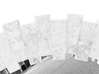Round White Marble Step Mirror