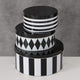 3 Piece Black and White Cookie Tin Set