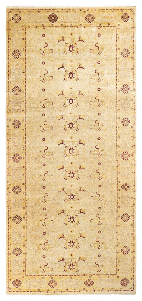 Mogul, One-of-a-Kind Hand-Knotted Runner Ivory, 6'0"x13'6"