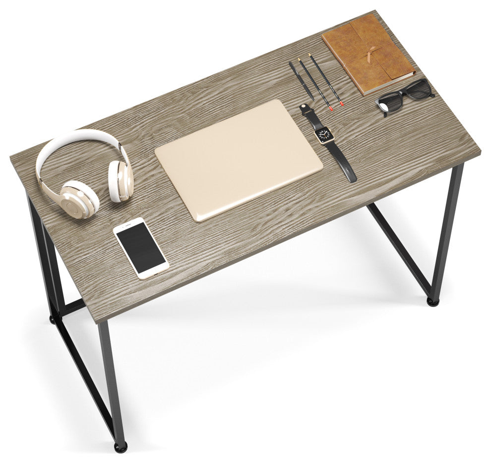 Techni Mobili Space Saving Folding Desk, Grey