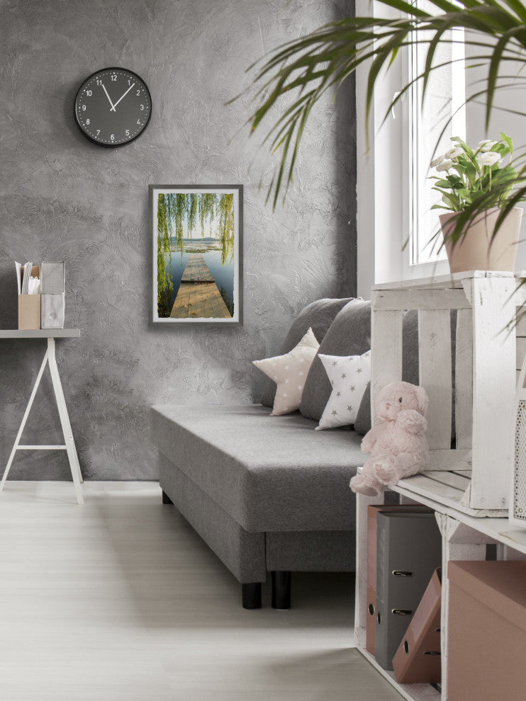 "Wooden Plank Bridge" Framed Painting Print, 8x12