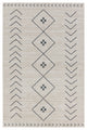 Machine Washable Vibe by Jaipur Living Taos Tribal Cream/ Dark Slate Area Rug, 2