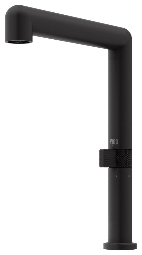 VIGO Jewel 11 in. H Single Handle Kitchen Bar Faucet, Matte Black