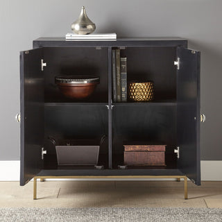 Shown in a real room environment; entire cabinet visible in a lifestyle context.