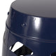 Carey Outdoor Metal Side Tables, 2-Piece Set, Navy Blue