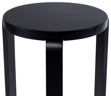 Mateo Round Backless Stacking Stools, Set of 2, Black