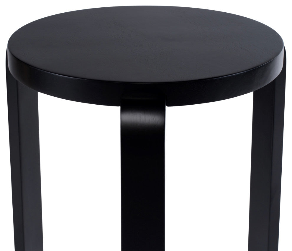 Mateo Round Backless Stacking Stools, Set of 2, Black