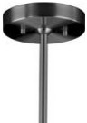 Small Cone 1-Light Pendant, Carbon Matte Black, Polished Chrome, Integrated LED