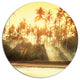 Bamboo Huts On Tropical Island, Landscape Round Wall Art, 23"