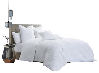Gibson 8-Piece King Linen Duvet Set - White