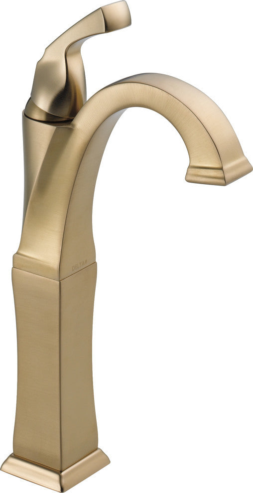 Delta Dryden Single Handle Vessel Bathroom Faucet, Champagne Bronze, 751-CZ-DST