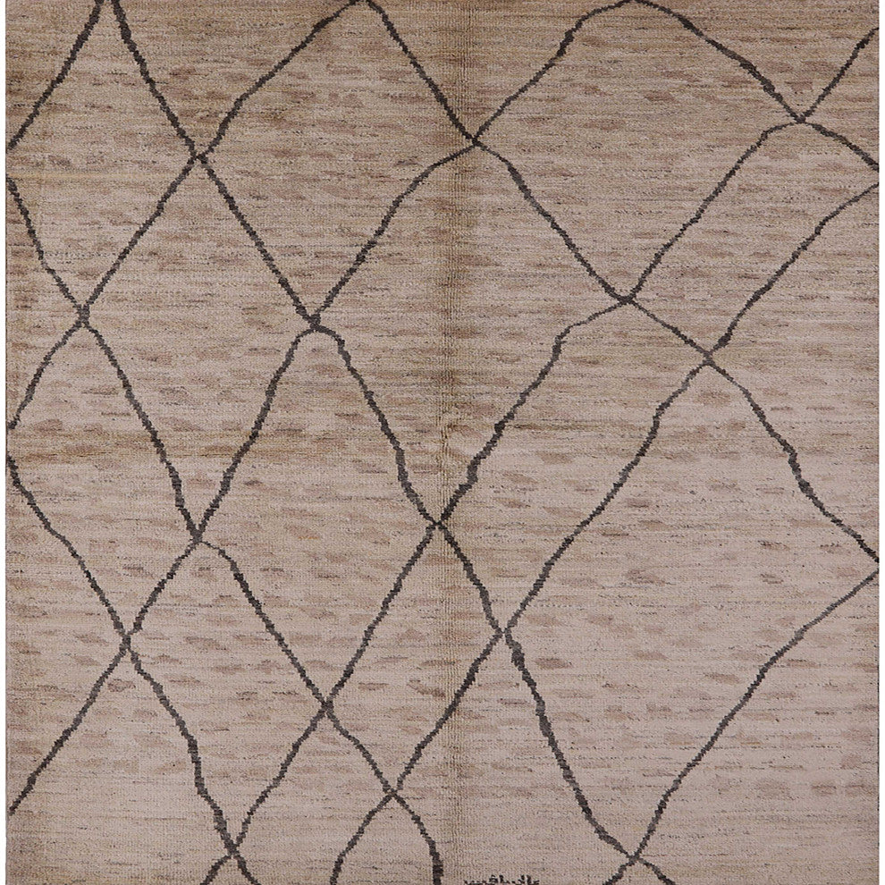 Ahgly Company Indoor Square Mid-Century Modern Area Rugs, 5' Square