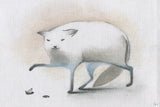 "Pattes Blanches" Painting Print on Wrapped Canvas, 18"x12"