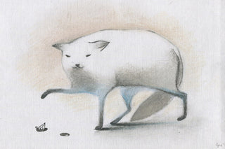 "Pattes Blanches" Painting Print on Wrapped Canvas, 18"x12"