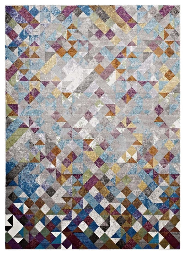 Lavendula Triangle Mosaic 8x10 Area Rug