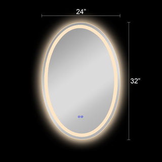 CHLOE Lighting SPECULO Back Lit LED Mirror 4000K, Warm White, 24"