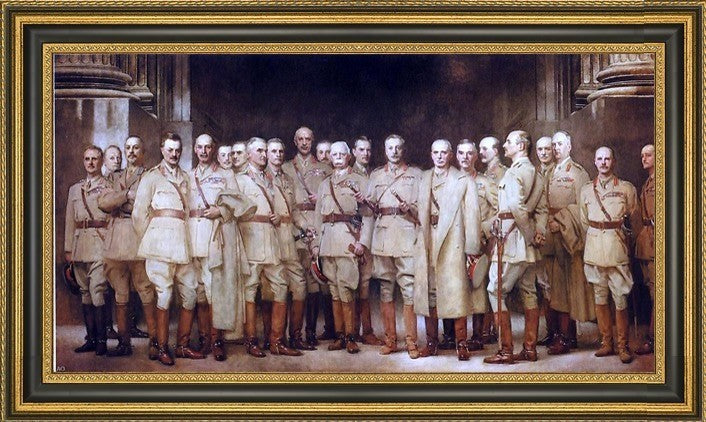 John Singer Sargent General Officers of World War I Framed Canvas Print, 15"x30"