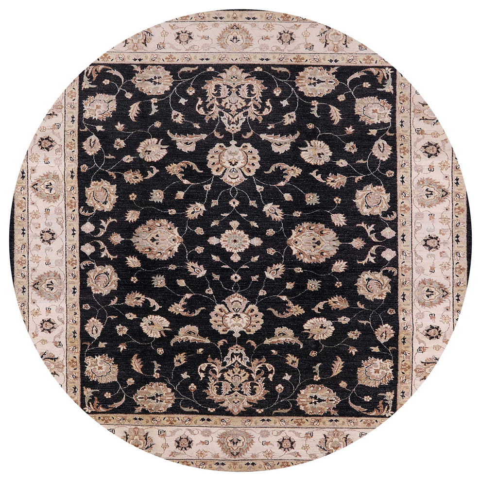 Ahgly Company Indoor Round Mid-Century Modern Area Rugs, 7' Round