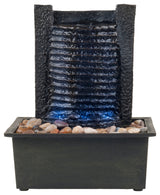 Pure Garden LED Waterfall Tabletop Fountain With LED Lights