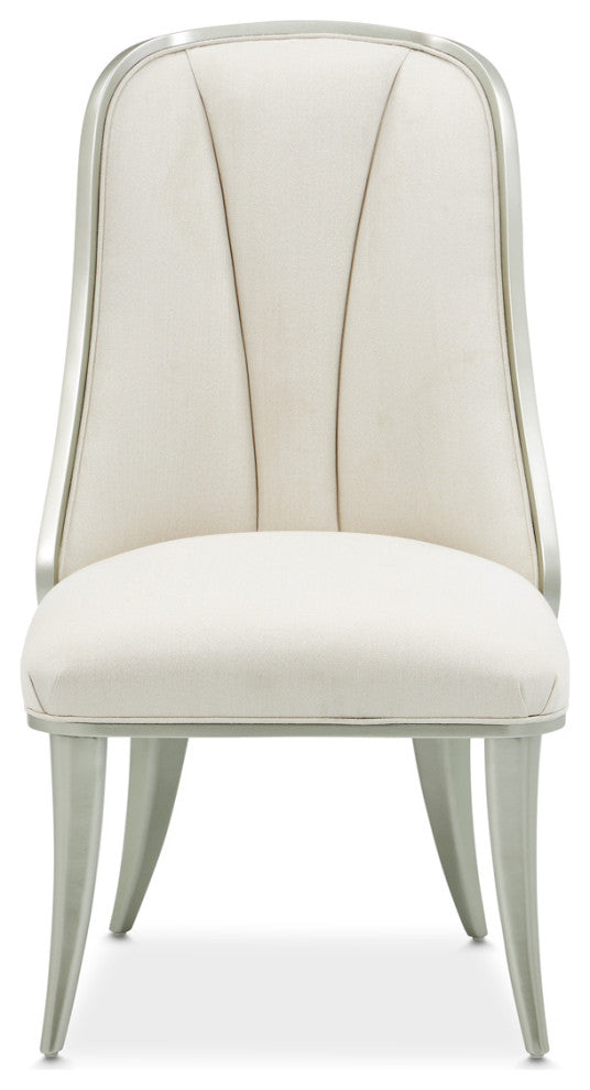 Penthouse Dining Side Chair, Frosted Linen/Silver Mist