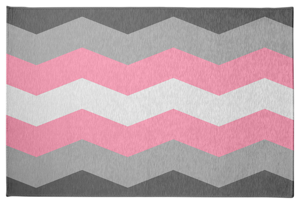 Demi Girl Chevron Chenille Rug, Demi Girl Chevron, 4'x6'