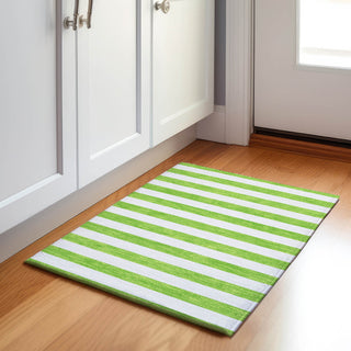 Premium Machine Washable Mayfield AMF528 Lime 1'8" x 2'6" Rug