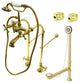 Kingston Brass Freestanding Clawfoot Tub Faucet Combo, Polished Brass