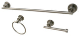 Kingston Brass 3-Piece Bathroom Accessory Set, Brushed Nickel