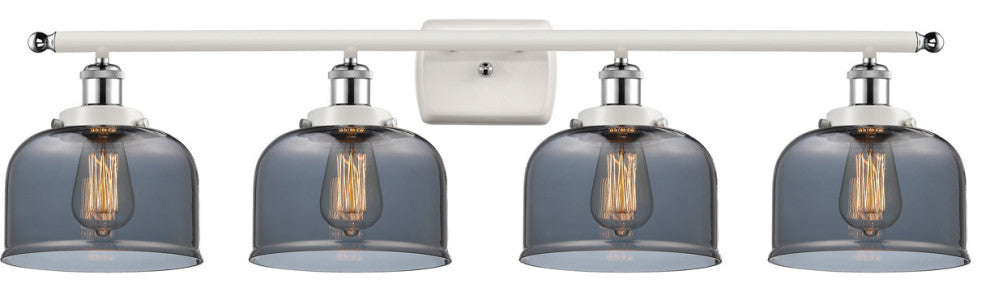 Innovations 916-4W-WPC-G73 4-Light Bath Vanity Light, White, Polished Chrome