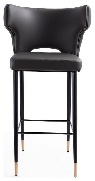 Holguin Barstool, Gray, Black and Gold