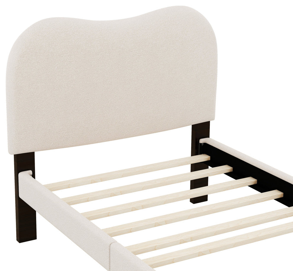 Gewnee Twin Size Upholstered Platform Bed