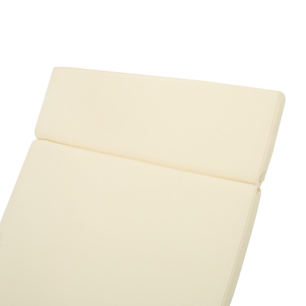 GDF Studio Lakeport Outdoor 3Piece Colored Adjustable Chaise Lounge Chair Set, Beige