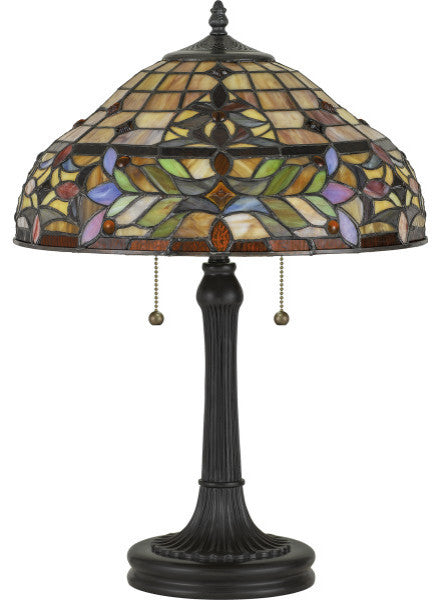 Quoizel TF5215TVB Two Light Table Lamp, Vintage Bronze Finish