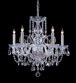 Crystorama 1005CHCLMWP Five Light Chandelier Traditional Crystal