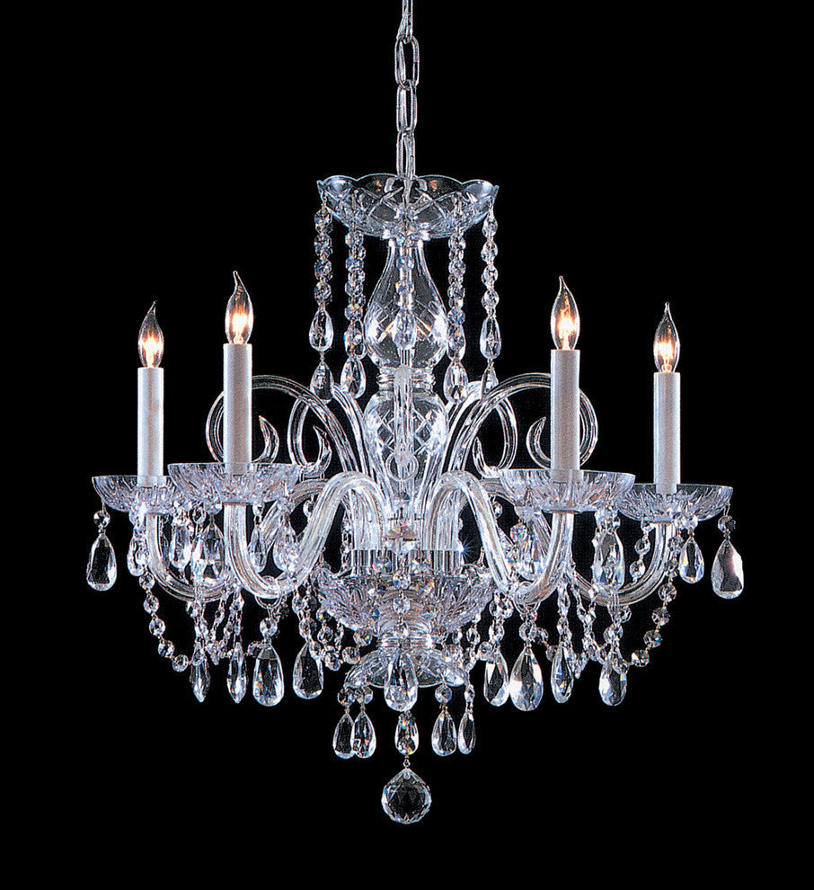 Crystorama 1005CHCLMWP Five Light Chandelier Traditional Crystal