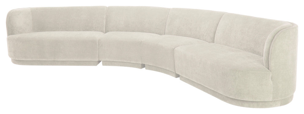 First of A Kind Yoon Eclipse Modular Sectional Chaise Left Sweet Cream