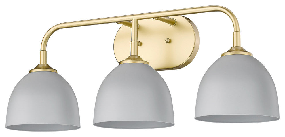 Zoey 3 Light Bath Vanity, Olympic Gold With Gray