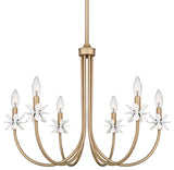 Quoizel REY5030 Remy 6 Light 30"W Taper Candle Style Chandelier - Bronze Gold
