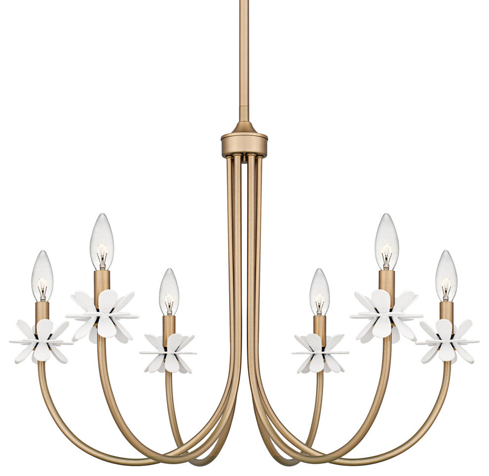Quoizel REY5030 Remy 6 Light 30"W Taper Candle Style Chandelier - Bronze Gold