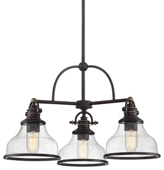 Quoizel GRTS5103 Grant 3 Light 24"W Chandelier - Palladian Bronze