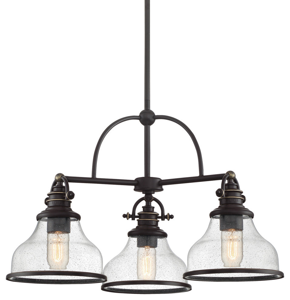 Quoizel GRTS5103 Grant 3 Light 24"W Chandelier - Palladian Bronze