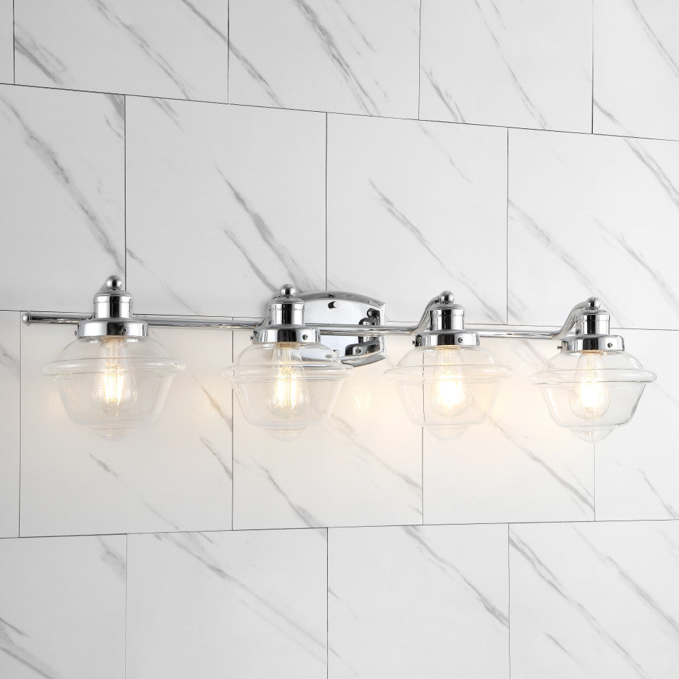 Orleans Iron LED Vanity Light, Chrome, 4 Bulb