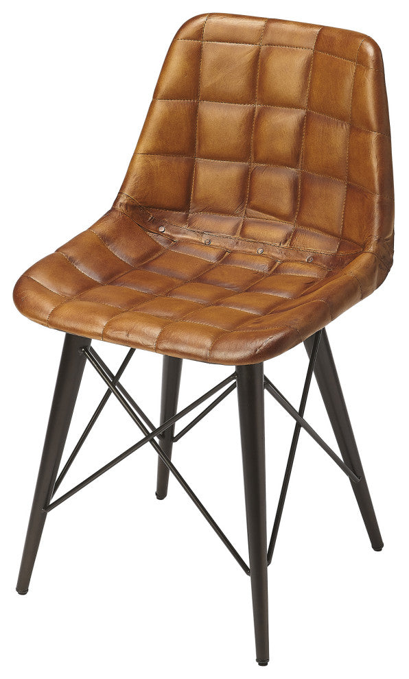 Butler Patty Brown Leather Side Chair