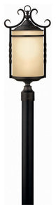 Hinkley Casa 3 Light Olde Black Post Light, 1141OL