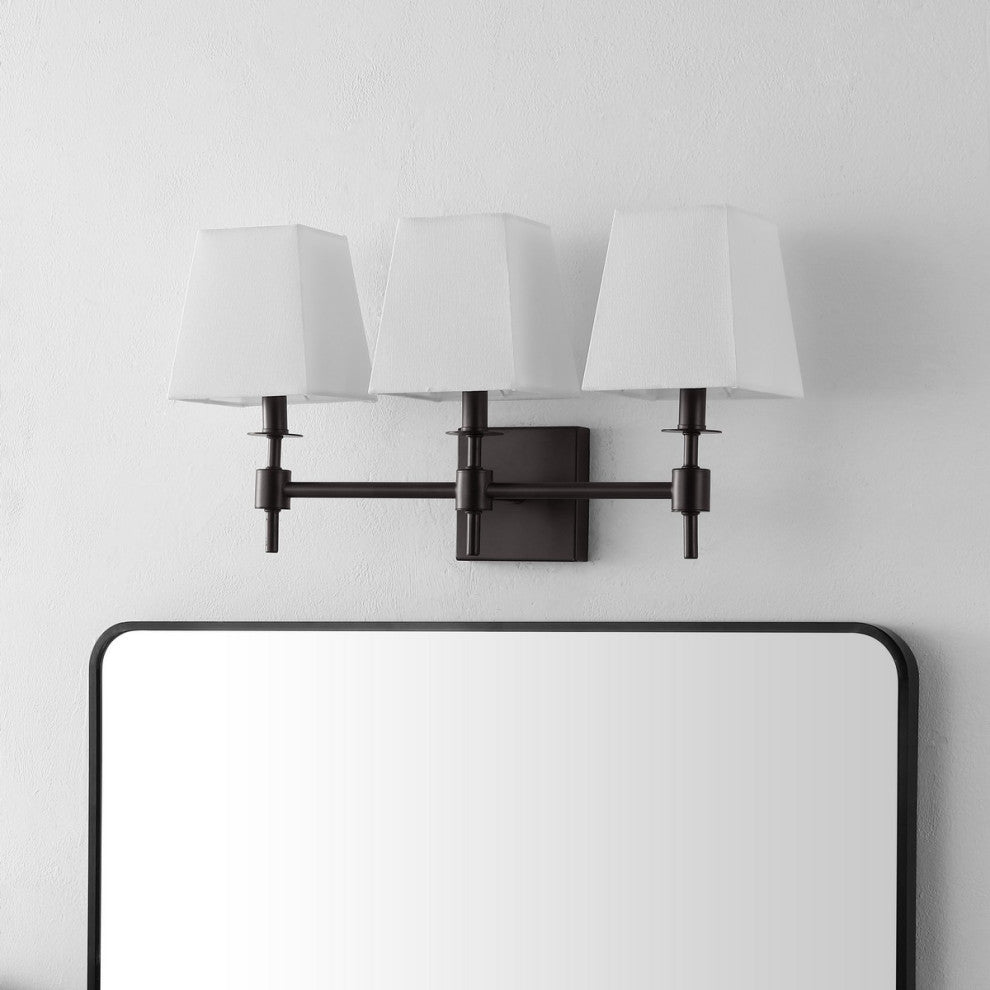 Safavieh Clelia 3Lt 21.25" Wall Sconce, Black