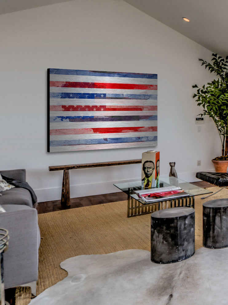 "Striped Glory" Print on Brushed Aluminum, 60"x40"
