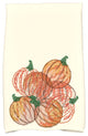 Pumpkin Pile Geometric Print Hand Towel, Orange