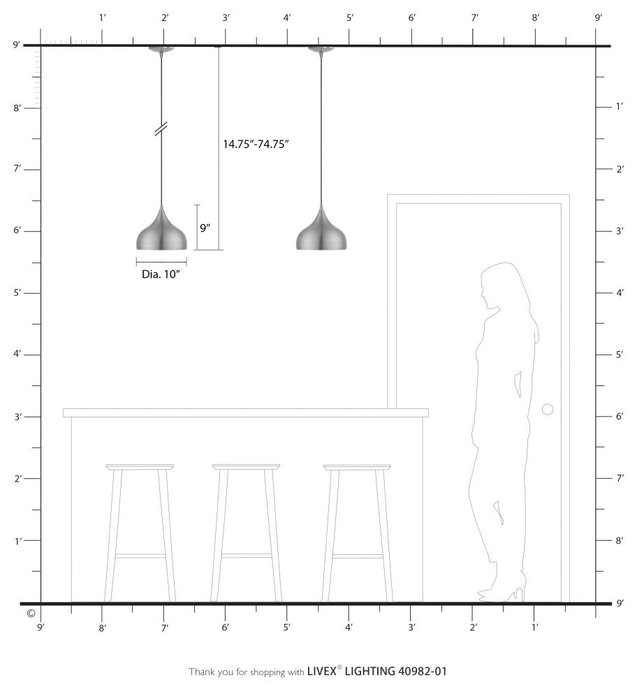 Livex Lighting 1 Light Antique Brass Pendant