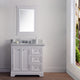 36" Wide Pure White Single Sink Bathroom Vanity, Mirror and Faucet Included