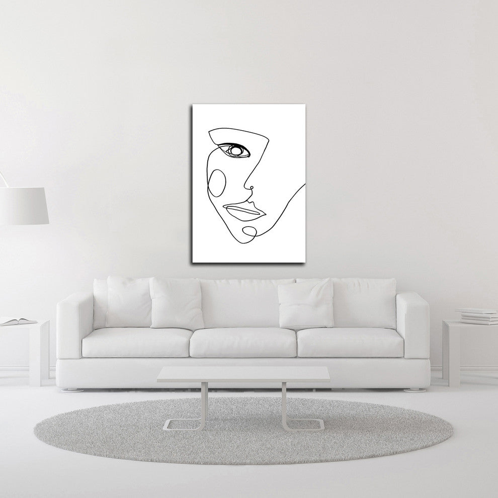 Face Line 2 by Design Fabrikken, Print on Canvas, 30"x42"